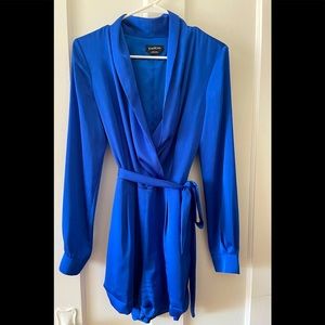 Blue long sleeve bebe romper